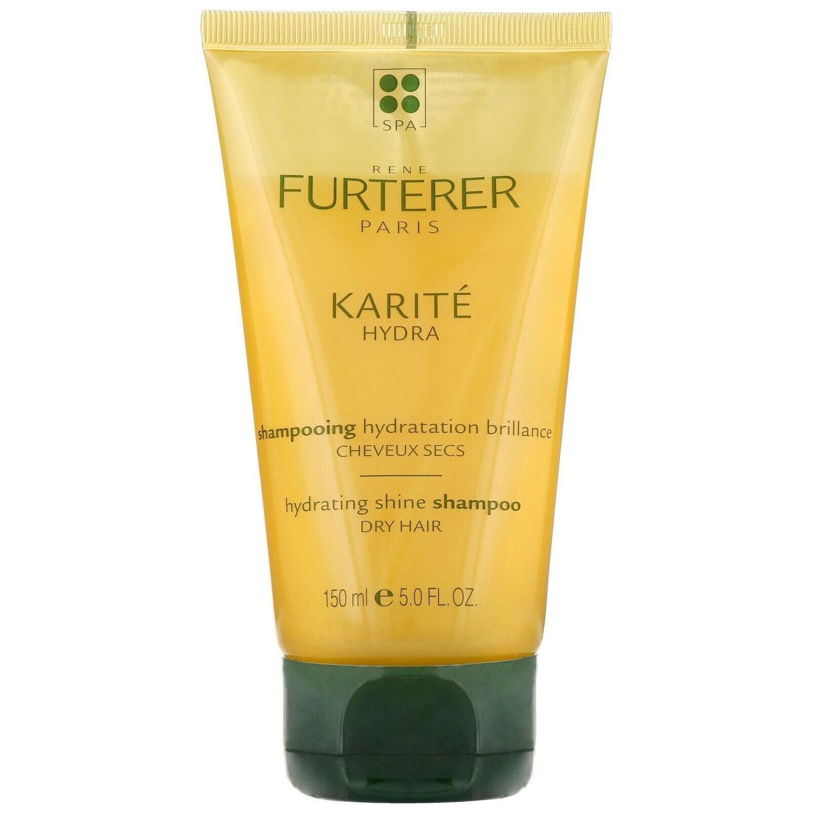 Rene Furterer KARITE HYDRA hydrating shine shampoo in 5 oz bottle, natural formula for moisturizing and adding shine to hair
