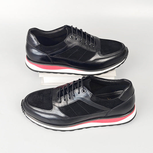 Retro-style British casual men's leather shoes in classic design
