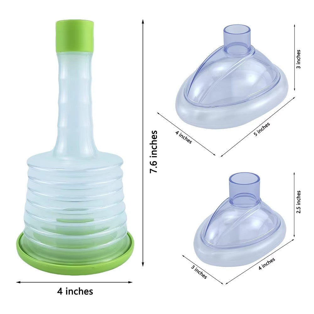 Manual choking emergency suction device for airway clearance and self-rescue first aid home medical use
