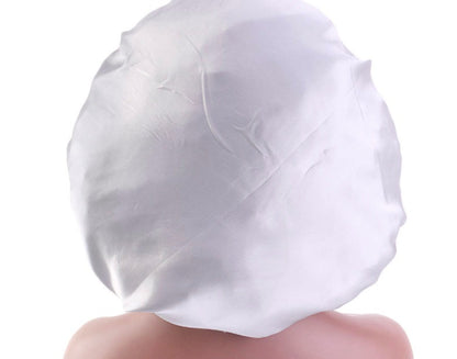 Beauty print satin silk bonnet sleep night cap with colorful pattern and elastic edge for hair protection
