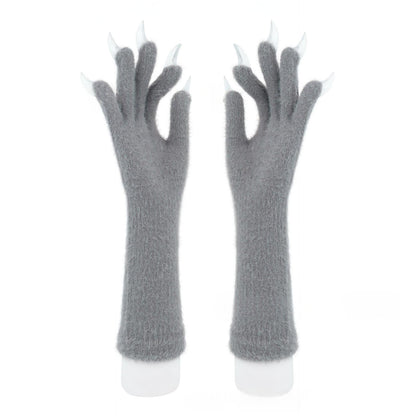 Halloween silicone meat mat long gloves by My Store, textured heat-resistant gloves for kitchen and barbecue use