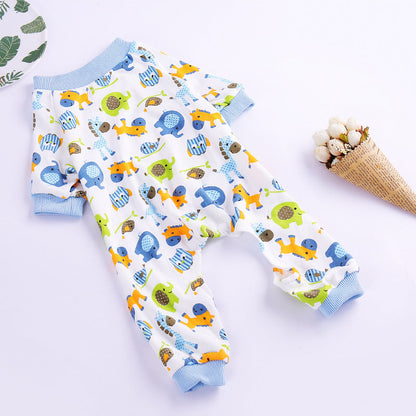 Cotton four-legged knit dog clothes by My Store in a soft, cozy design
