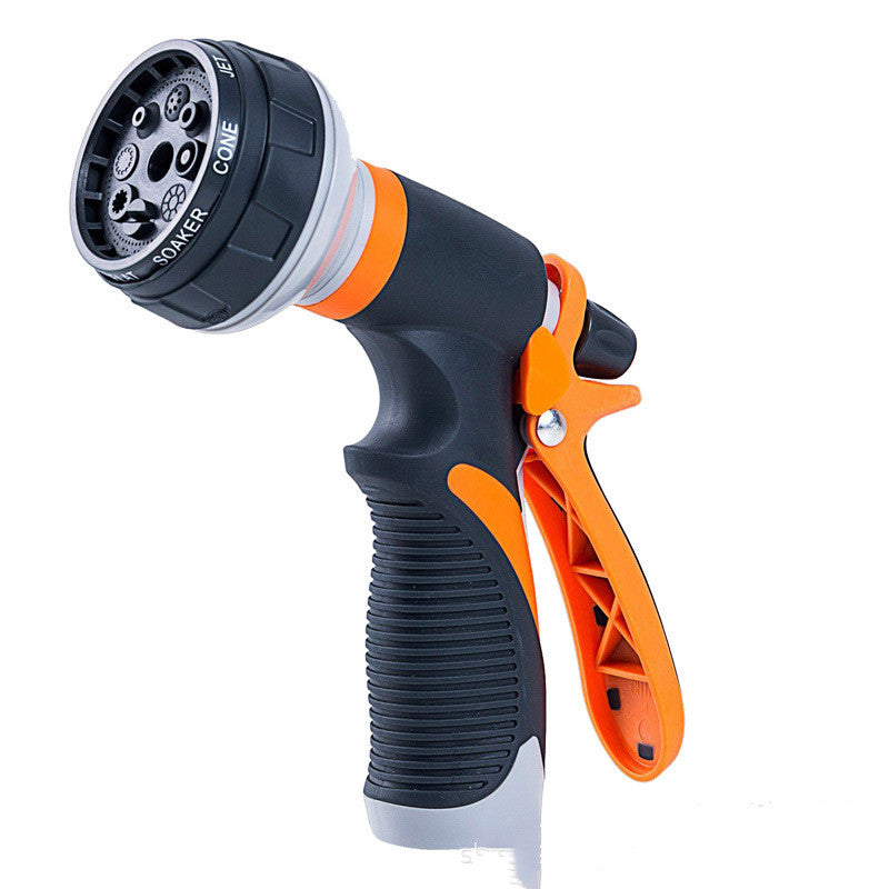 Gardening spray gun for watering flowers, handheld nozzle with adjustable water spray pattern