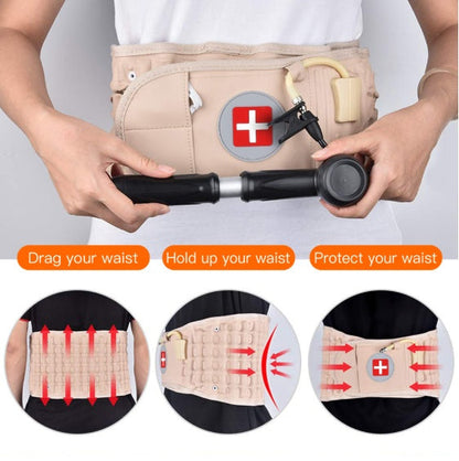 Waist air traction brace belt for spinal lumbar support and back relief