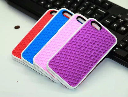 Waffle sole silicone phone case in a textured sneaker-style design