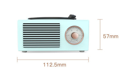 Retro vinyl wireless Bluetooth small sound speaker by My Store, compact vintage-style design