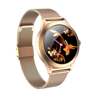Chivo KW10 Pro women's smartwatch with round touchscreen display and elegant watch band
