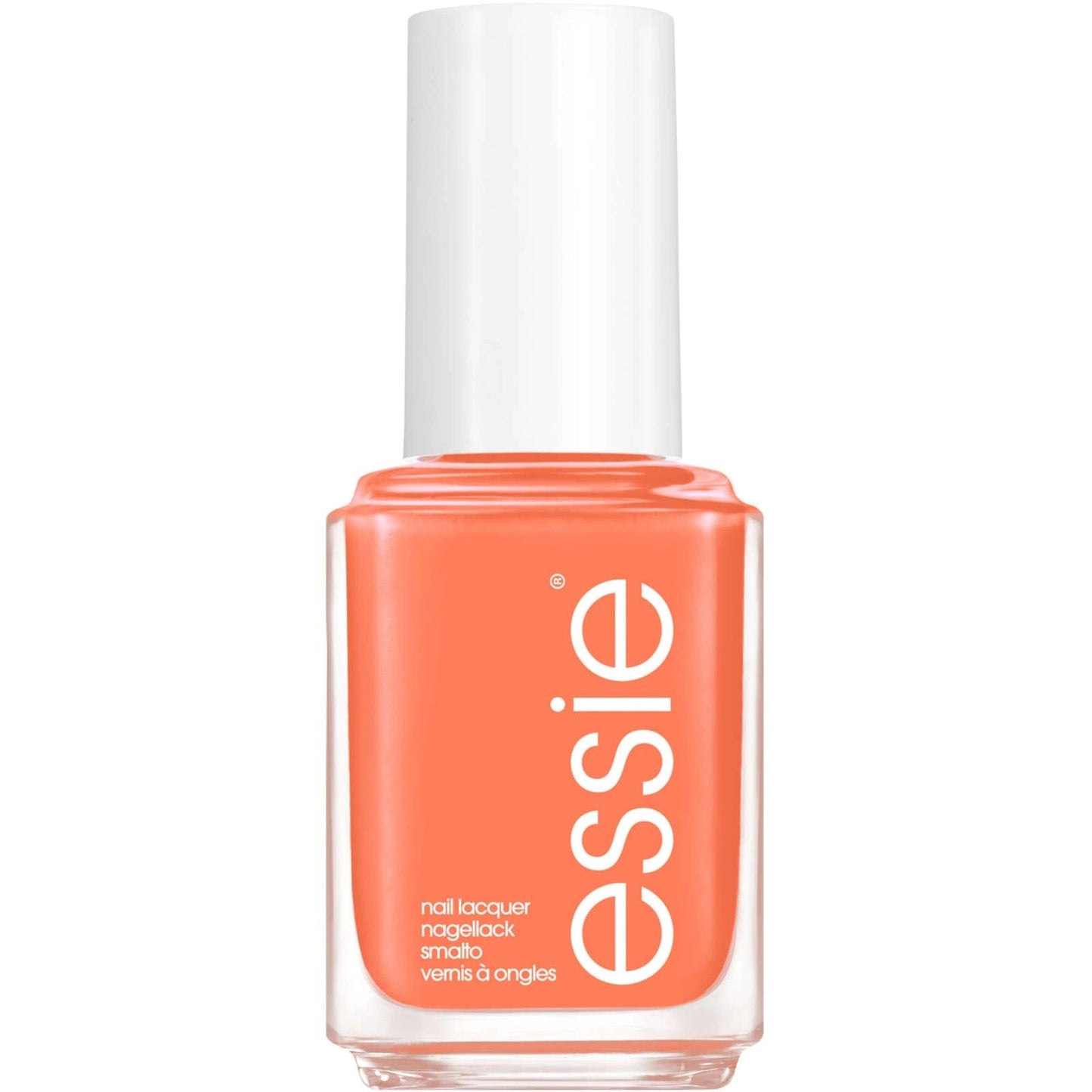 Essie Geranium 536 nail polish bottle from Pasteur Pharmacy, featuring bright red-orange color and 0.46 oz size.