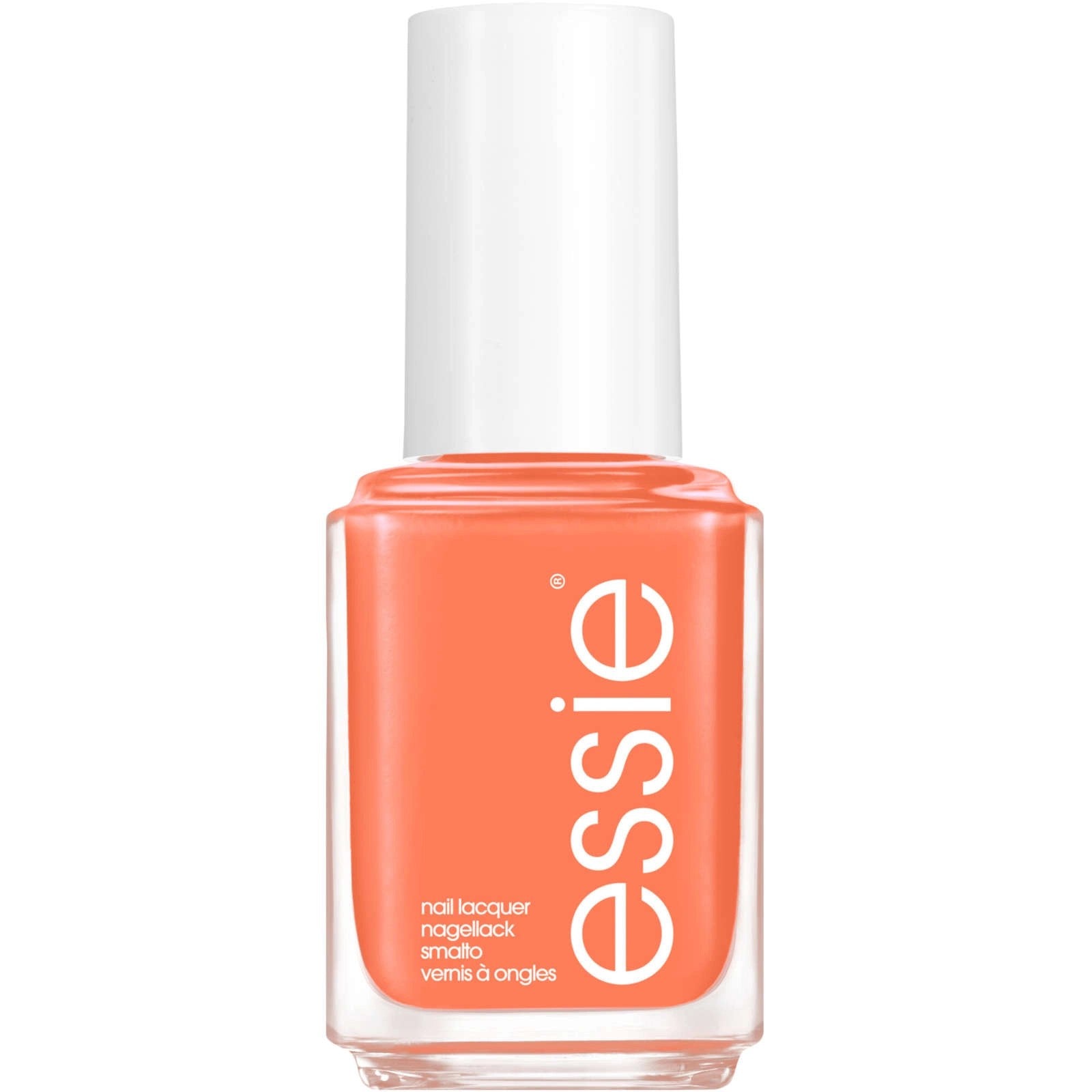 Essie Geranium 536 nail polish bottle from Pasteur Pharmacy, featuring bright red-orange color and 0.46 oz size.