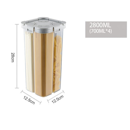Whole grain storage box with clear container and secure lid for pantry organization