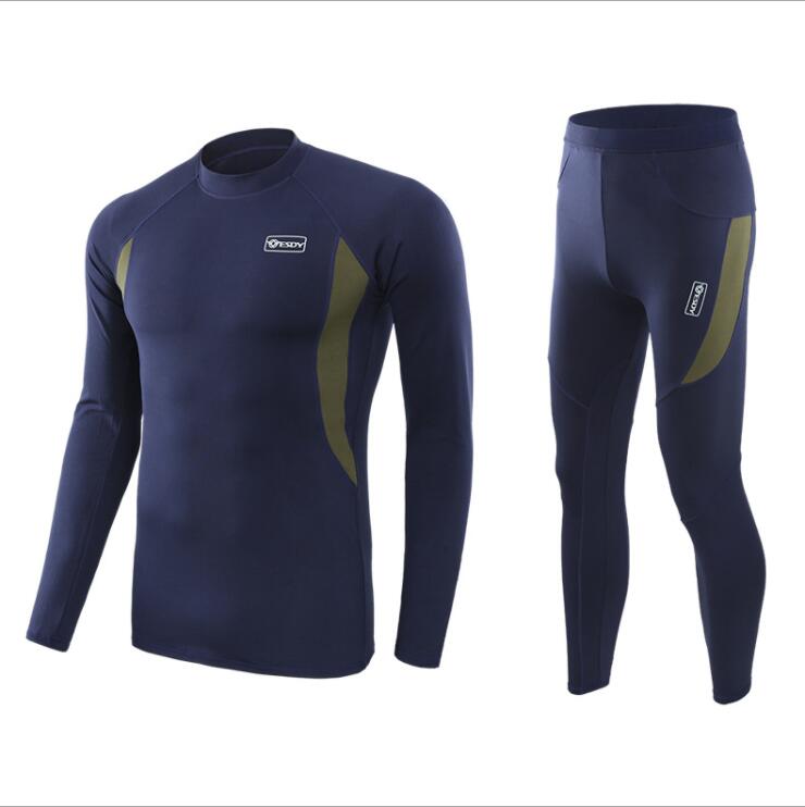 Tactical cycling sports underwear set with padded fit and breathable fabric, front and back view