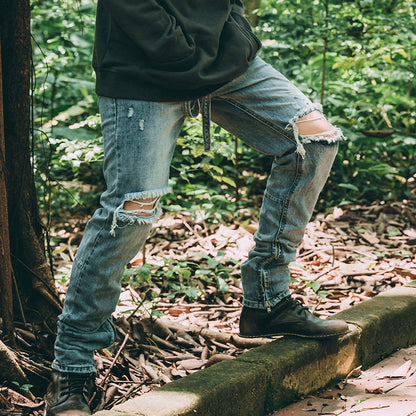 Zipper Jeans Trousers