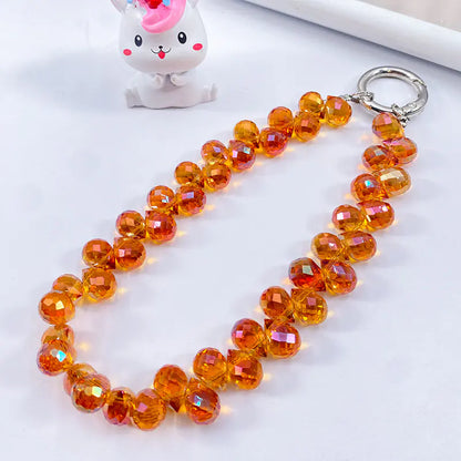 Creative Crystal Phone Chain with Elegant Beads and Design