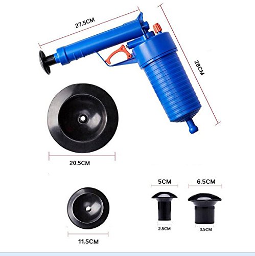 Haute pression air drain blaster toilet cleaner tool with ergonomic handle and pressure release valve