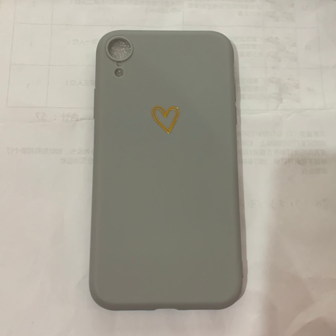 Simple small love iPhone case compatible with Apple, featuring a minimalist heart design