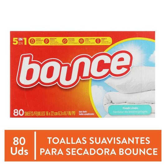 Bounce Fabric Softener Dryer Sheets, Fresh Linen, 80 Count