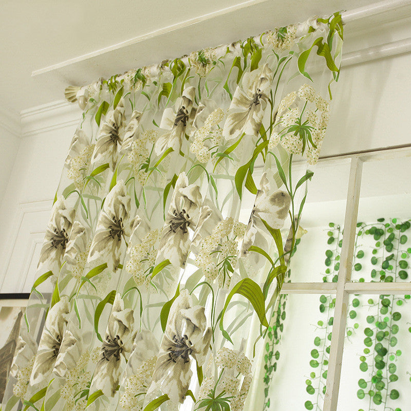 White striped yarn translucent curtain for bedroom, lightweight textured fabric panel