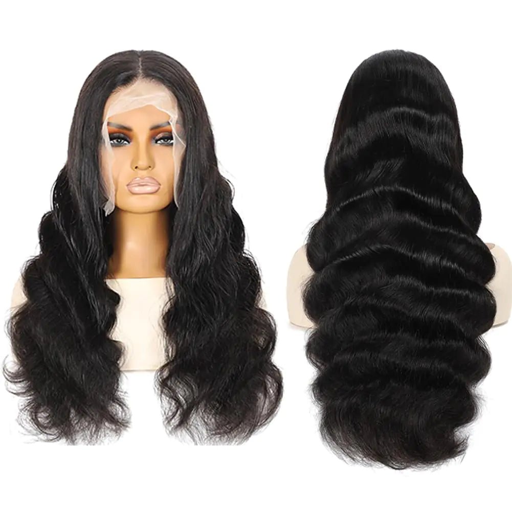 34 Inch 13x4 Lace Front Wigs Human Hair Body Wave Lace Front Wigs Pre Plucked Glueless Wigs Human Hair 180% Density HD Lace Frontal Wigs Hair with Baby Hair for Women Natural Black Color - BACKUPMYFILESNOW