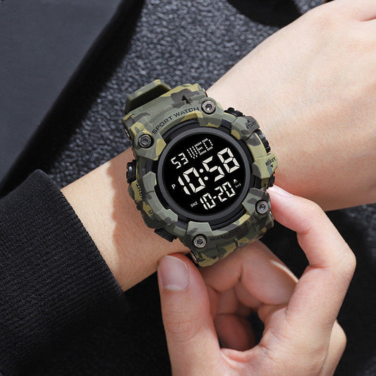 Large dial waterproof fashion watch for male students, trendy design by My Store