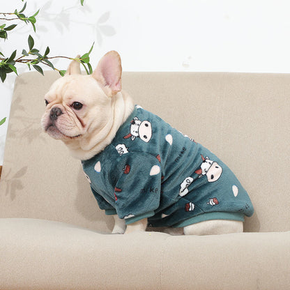 French plush pajamas for pets by My Store, soft cozy design in a fashion-forward style