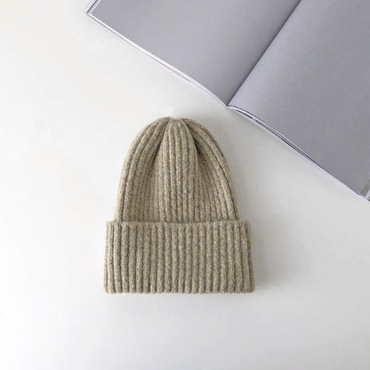 Warm knitted hat in a soft textured design by My Store