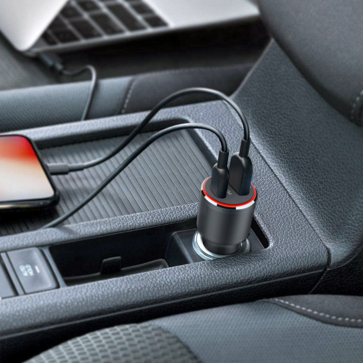 83W car charger adapter for vehicle power outlet