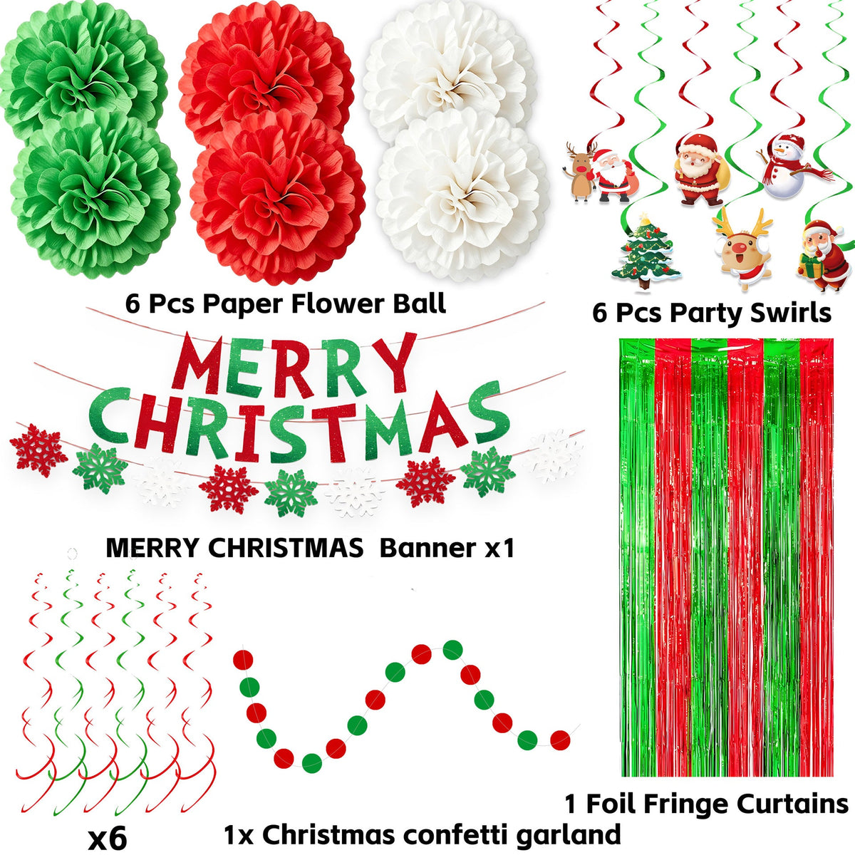 Christmas themed party decorations by My Store featuring festive holiday accents and colorful ornaments