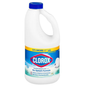 Pasteur Pharmacy Clorox Clean Linen scented splashless bleach bottle, 1.25 qt, with blue cap and label showing bleach and linen scent.