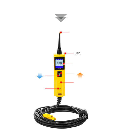Auto circuit voltage and fault maintenance detector tool with digital display