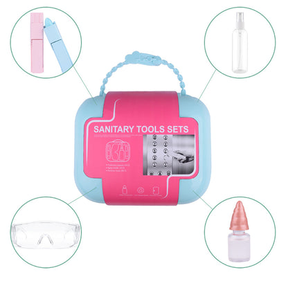 Set of five portable anti-epidemic door disinfection tools for touch-free door opening and hygiene protection