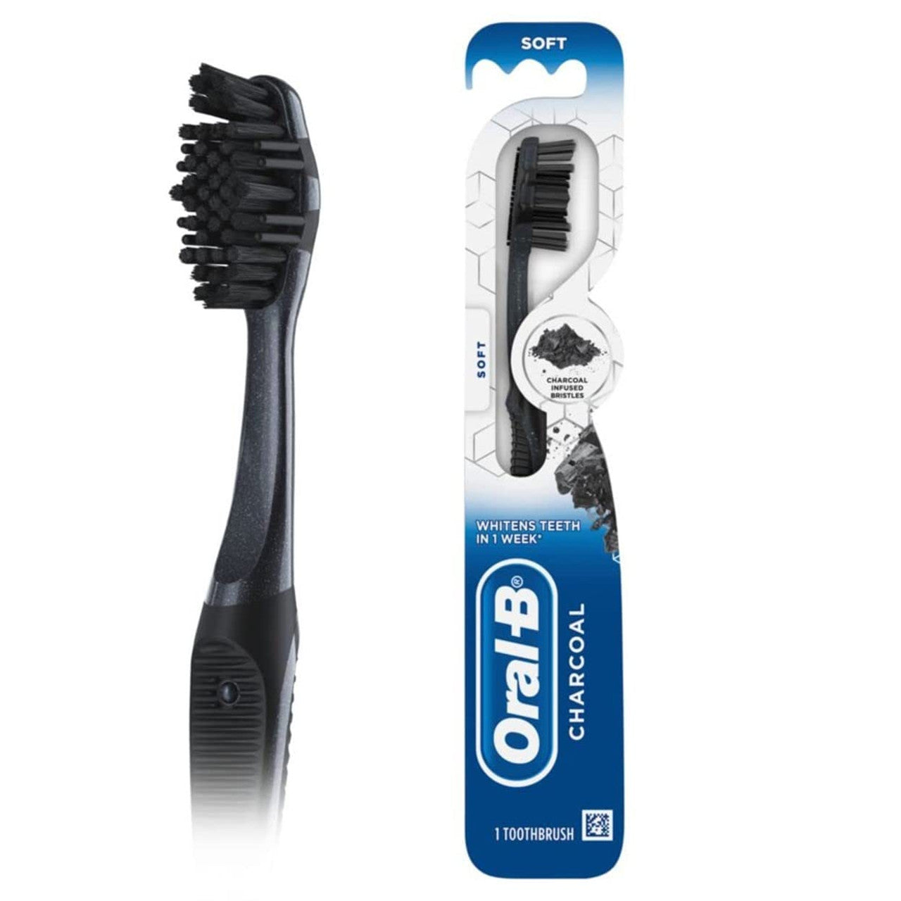 Oral-B Charcoal Whitening Therapy Toothbrush – Soft Bristles