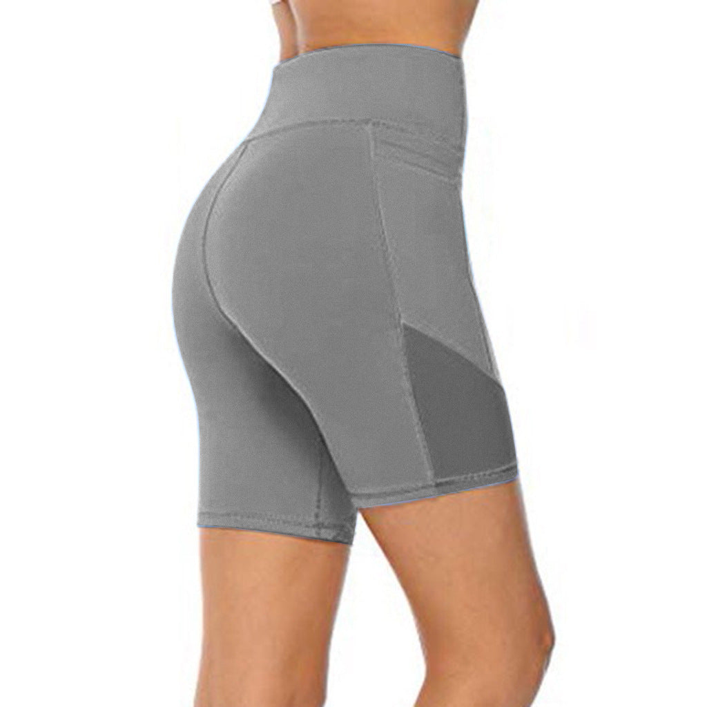 Stitching fitness five-point shorts by My Store, athletic design with visible seam details