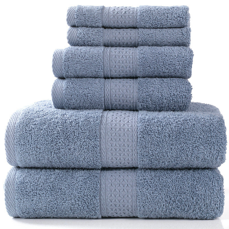 Cotton absorbent towel set, available in 3-piece and 6-piece options, by My Store