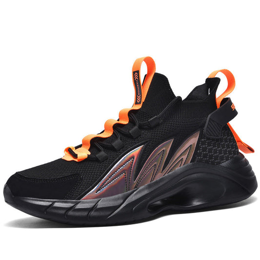 Lightweight breathable mesh men's casual running shoes in a sporty design