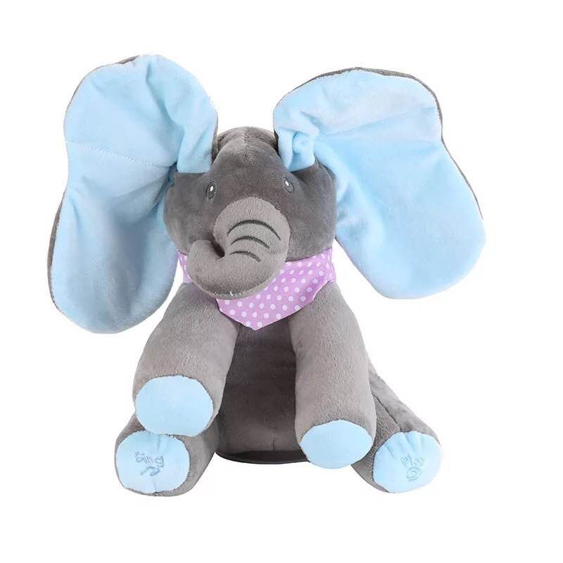 Colorful singing elephant plush toy for kids by BACKUPMYFILESNOW®, featuring a cheerful elephant with musical features.