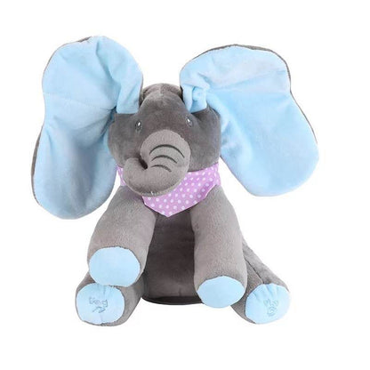 Colorful singing elephant plush toy for kids by BACKUPMYFILESNOW®, featuring a cheerful elephant with musical features.