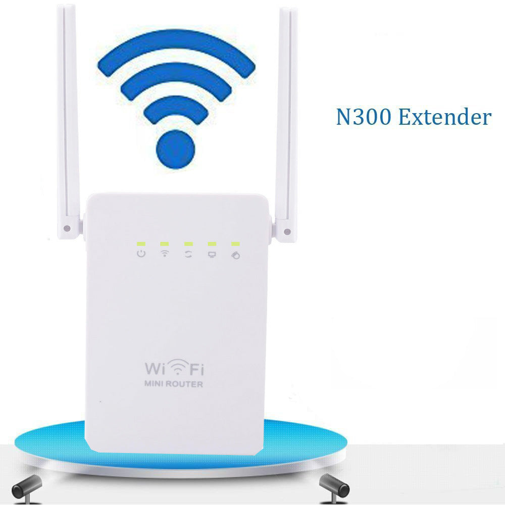 Dual antenna dual network port WiFi repeater wireless signal extender by My Store