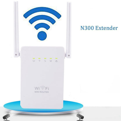 Dual antenna dual network port WiFi repeater wireless signal extender by My Store