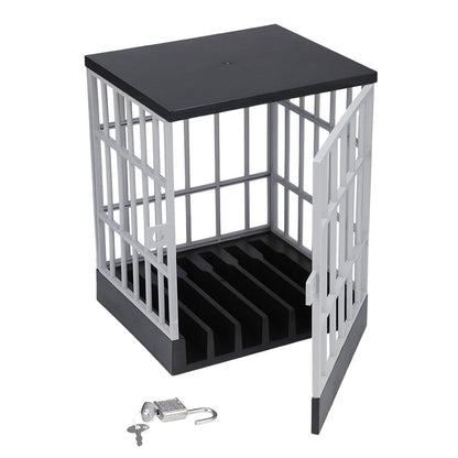 Phone storage cage by My Store, compact metal organizer for securely holding mobile phones