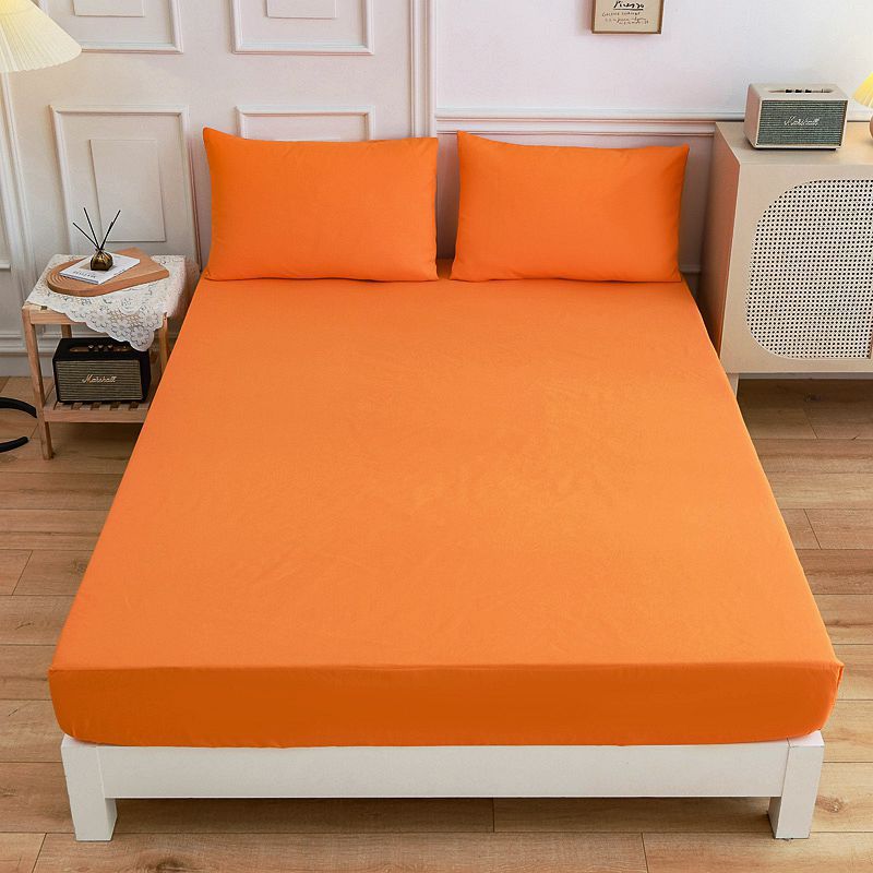 Students cotton bed sheets with fitted sheet and pillowcase in white bedding set