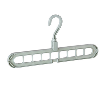 Plastic clothes hanger with storage hook for organizing garments