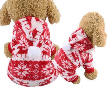Pet clothes in various styles displayed for dogs and cats