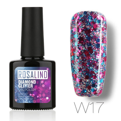 Nail Diamond nail gel in a clear cosmetic jar for professional manicure and nail art applications