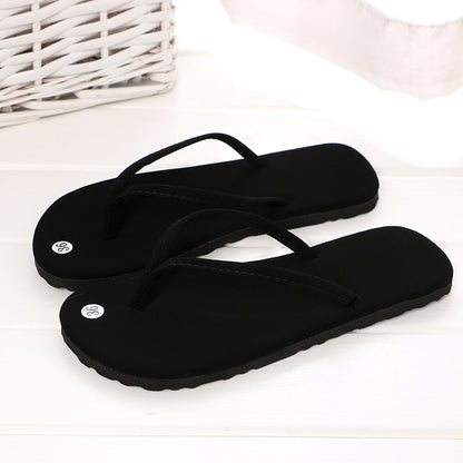 Women's beach flip flops by BACKUPMYFILESNOW.COM® with comfortable straps and rubber soles, ideal for home or casual wear.