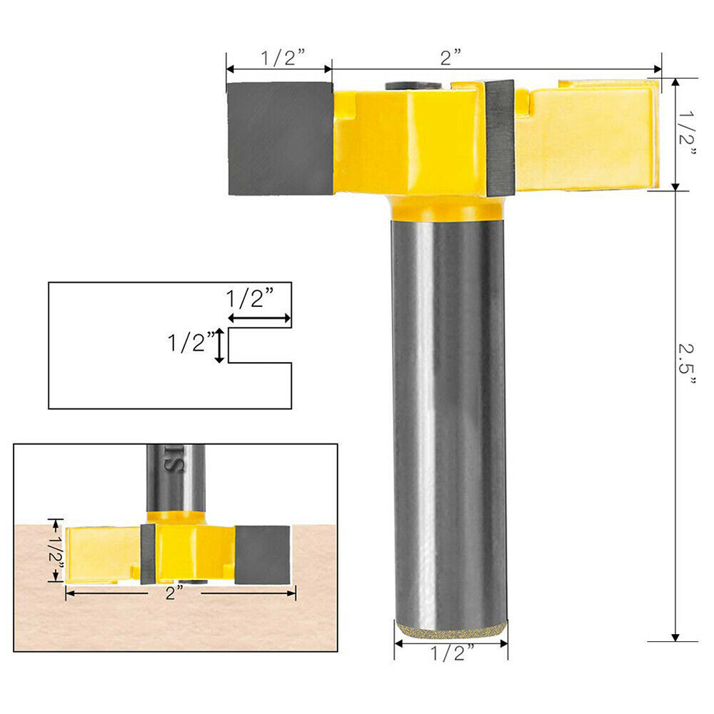 Four-blade T-shaped slotting knife by My Store with a durable metal cutting head