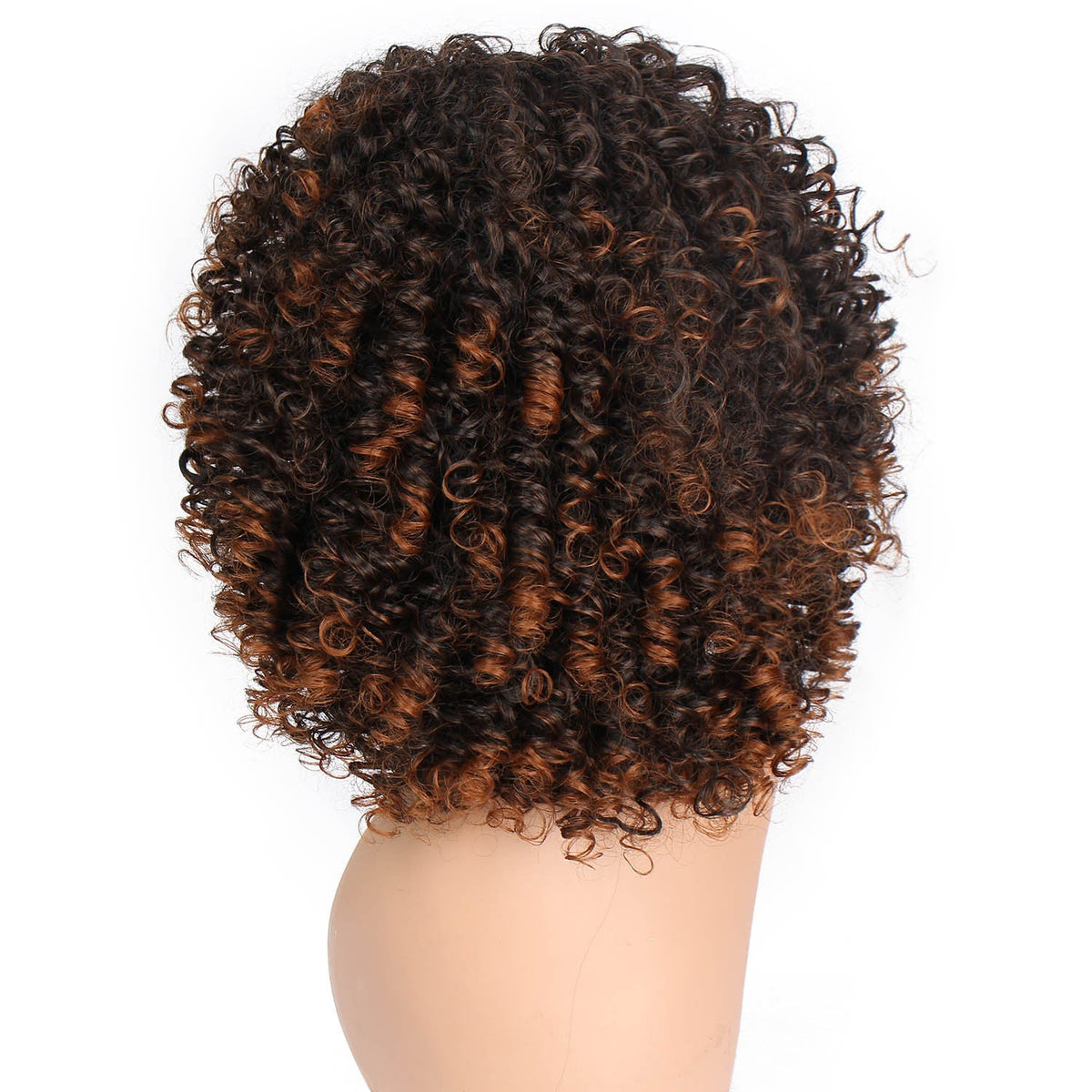 European and American wig displayed on mannequin, featuring natural-looking hair and a classic style