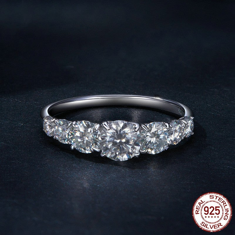 50-point moissanite proposal ring by My Store with a sparkling center stone and elegant band