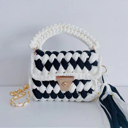 Handwoven women's minimalist tote bag with woven texture and spacious open design