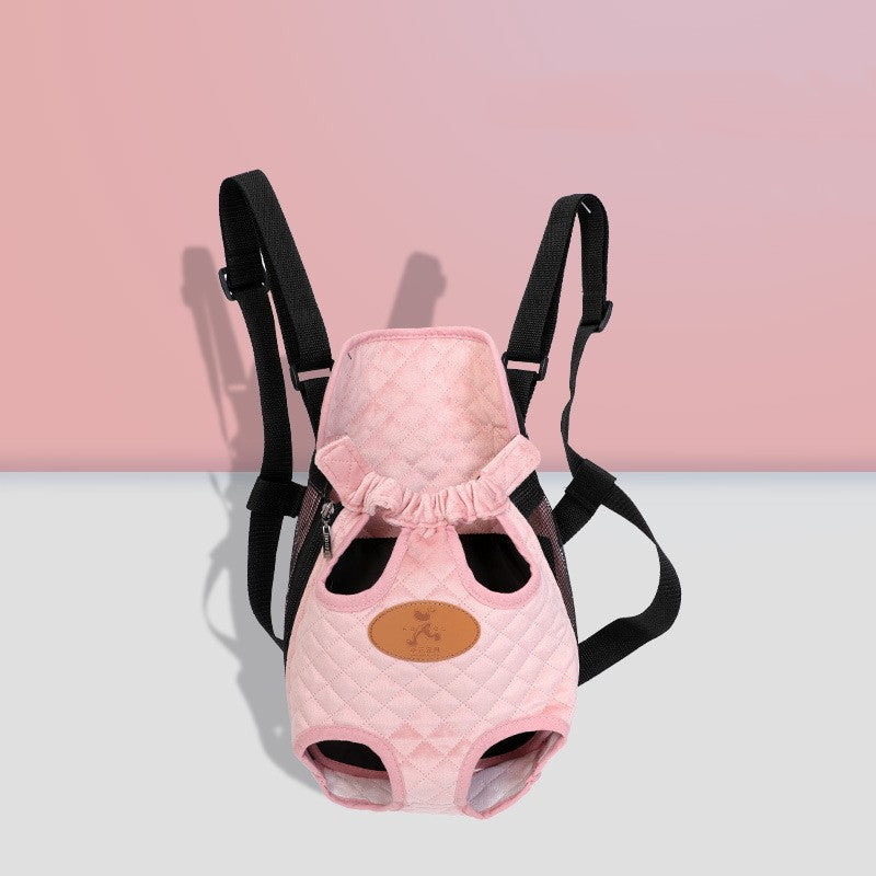 Portable cat backpack for spring outings, lightweight pet carrier with breathable mesh window