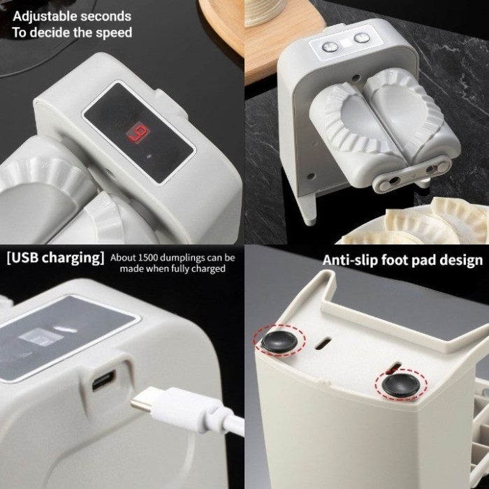Automatic electric dumpling maker machine for easy kitchen and household dumpling preparation